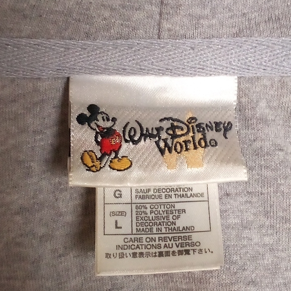 Disney World Hooded Navy Embroidered Sweatshirt with Full Front Zip - Picture 9 of 10